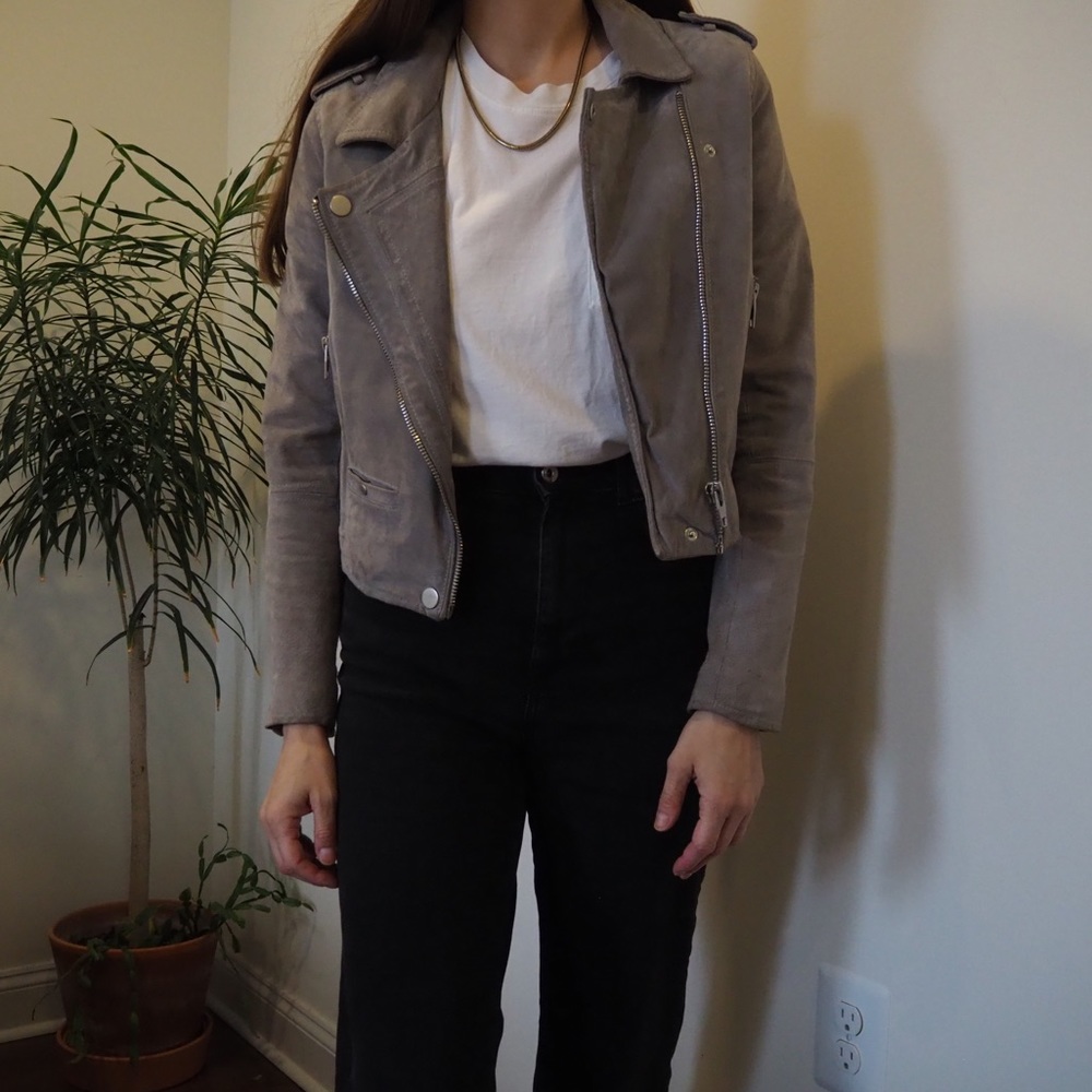 Light Grey Leather Jacket